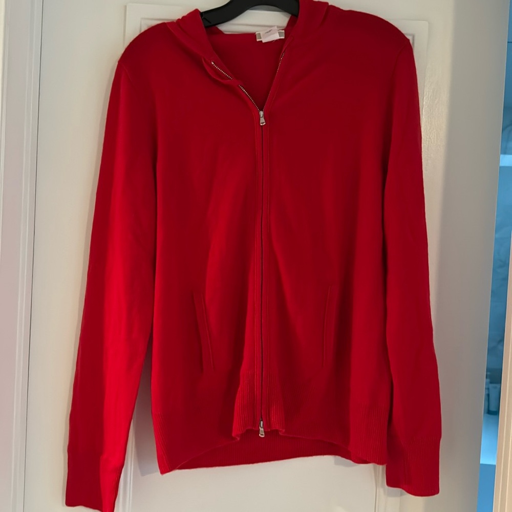 J crew cashmere hoodie, sz L